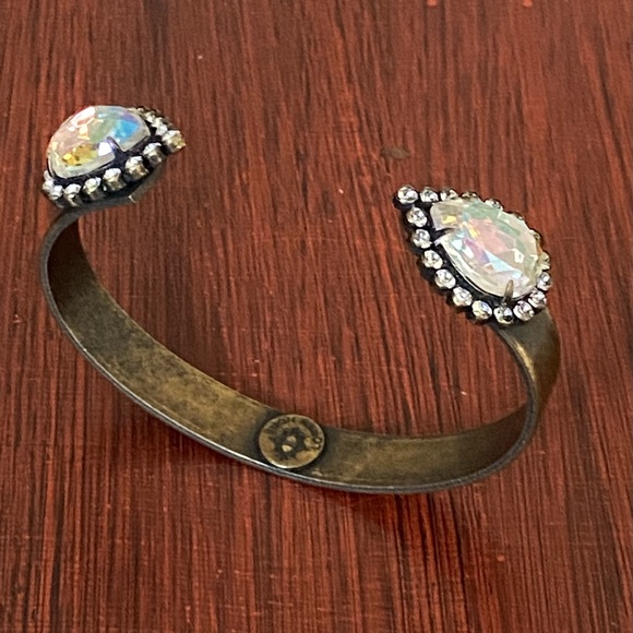 Loren Hope Large Sarra Cuff in Iridescent Crystals EC - Picture 2 of 6